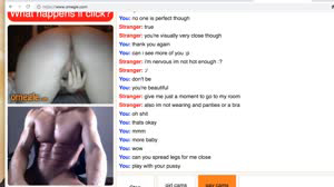 Omegle girl opens mouth wide for big shredded cock