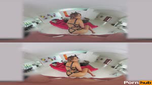 VR 360 - Adrianna Chechik Gets Fucked In The Ass and Squirts In your Face